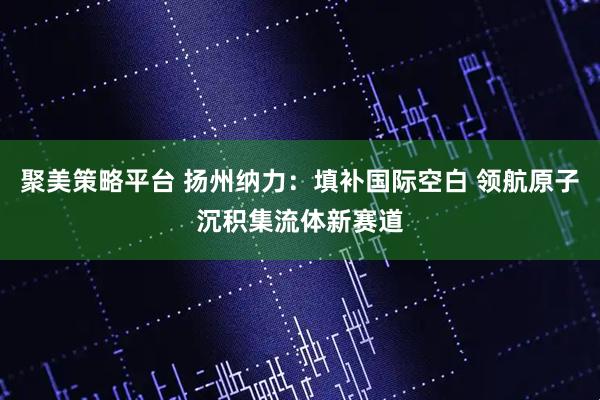 聚美策略平台 扬州纳力：填补国际空白 领航原子沉积集流体新赛道