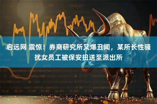 启远网 震惊！券商研究所又爆丑闻，某所长性骚扰女员工被保安扭送至派出所